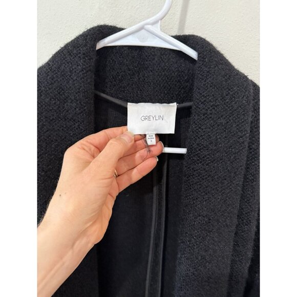 Greylin Anthropologie Womens Collared Jacket Black Heavy Weight Thick Small S - Picture 4 of 5